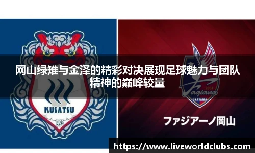网山绿雉与金泽的精彩对决展现足球魅力与团队精神的巅峰较量